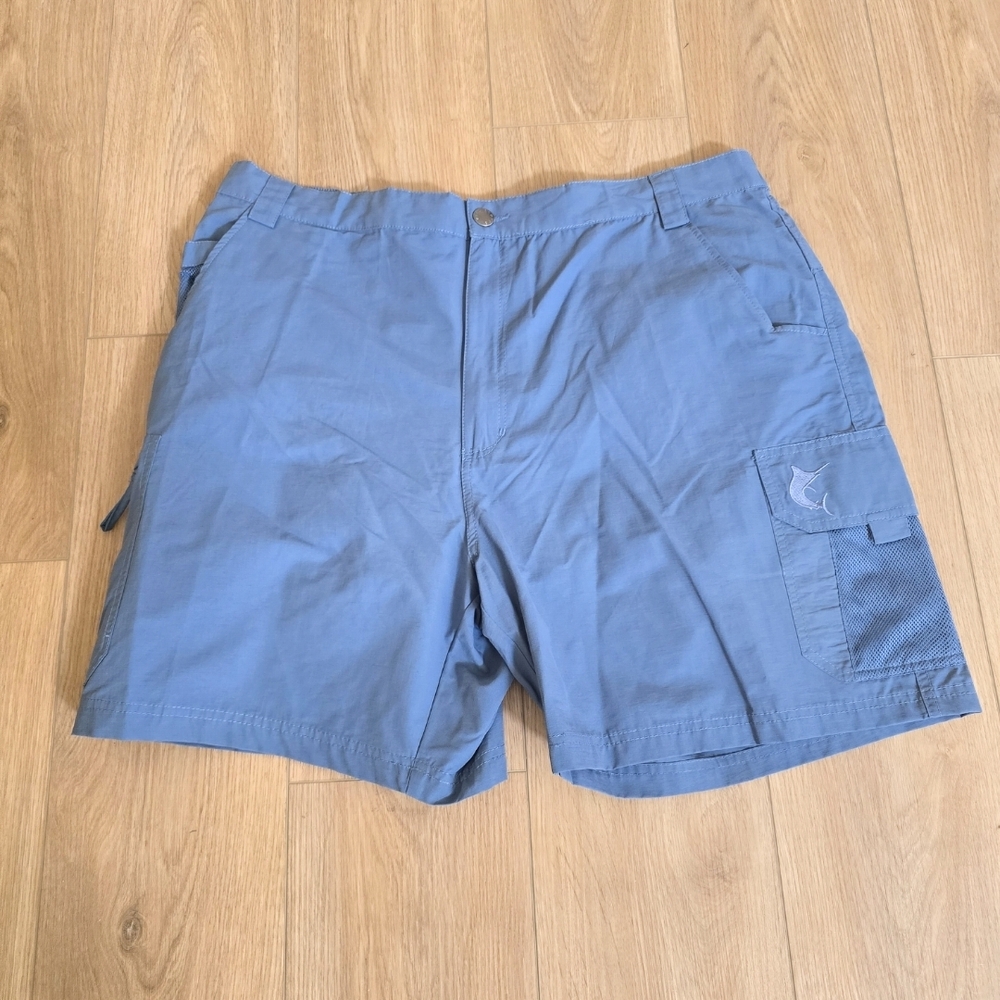 Reel Legends Light Blue Cargo Shorts NWT XL